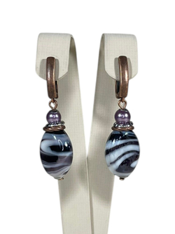 Комплект колье и серьги муранское стекло