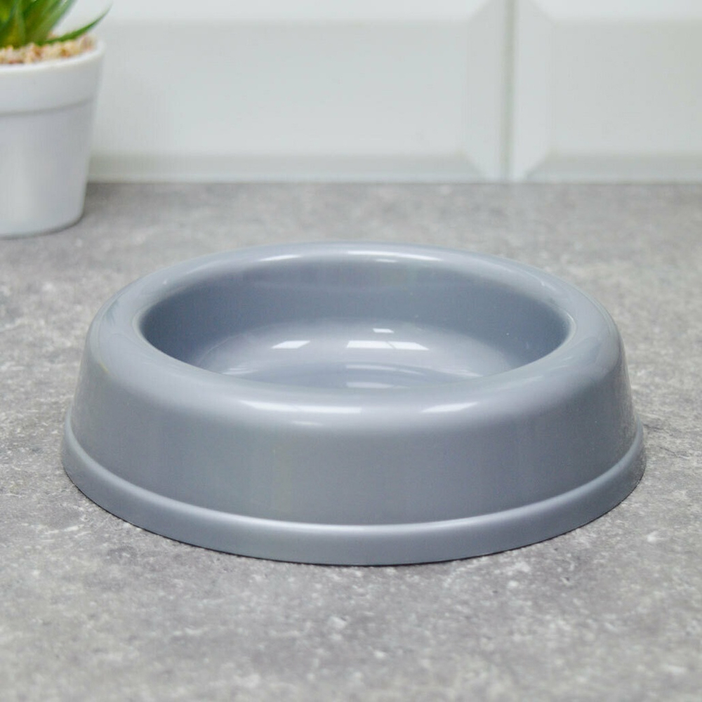 Миска для животных 0,2л круглая d146мм, серебристая, №3