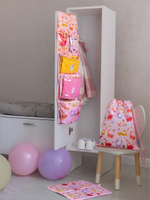 Набор для детского сада: кармашек, коврик, мешок. Котики принт