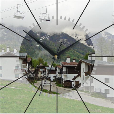 Настенные часы "Сочи Роза Шале" Декор для дома, подарок