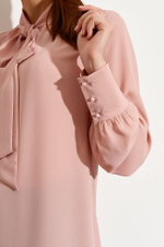 22771 Блузка женская (серебристо-розовый)