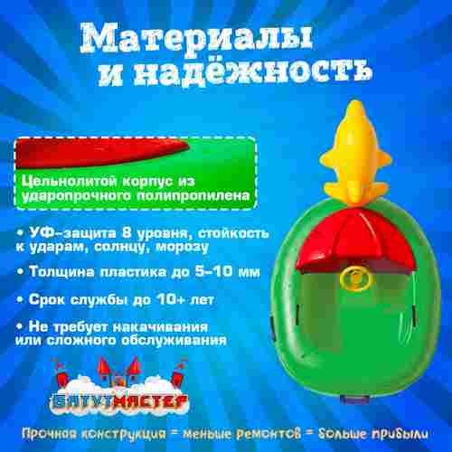 Электрическая лодка-катамаран «Дельфин» XL взрослая, 1+1