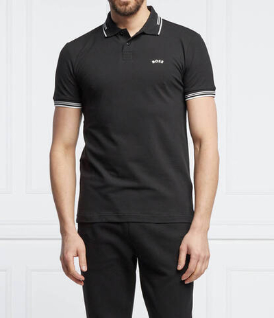 поло curved BOSS GREEN - черный(50469210)