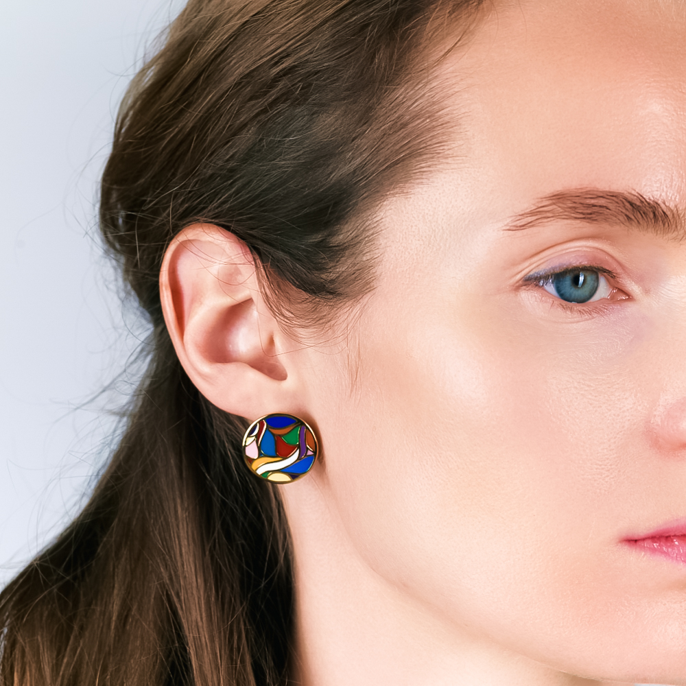 Серьги пусеты Fiore Luna AE13601-15