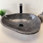 Раковина из речного камня RS-66027 57х42х15 из натурального камня