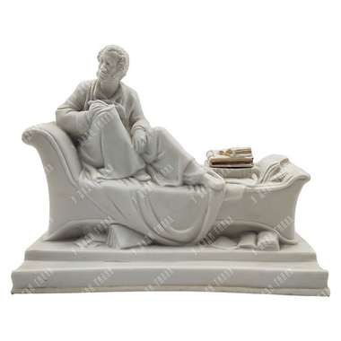 Чернильница «Пушкин за работой». СССР, Ленинградский фарфоровый завод, автор Н.Я. Данько, 1930-е гг.