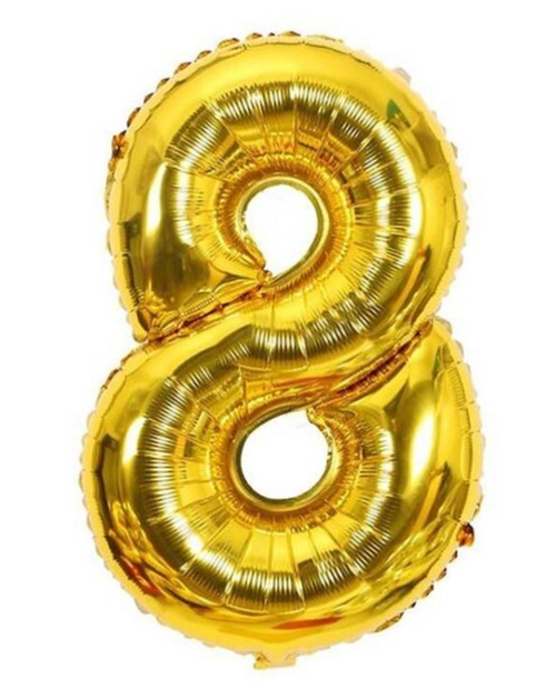 Шар цифра №8 Золото