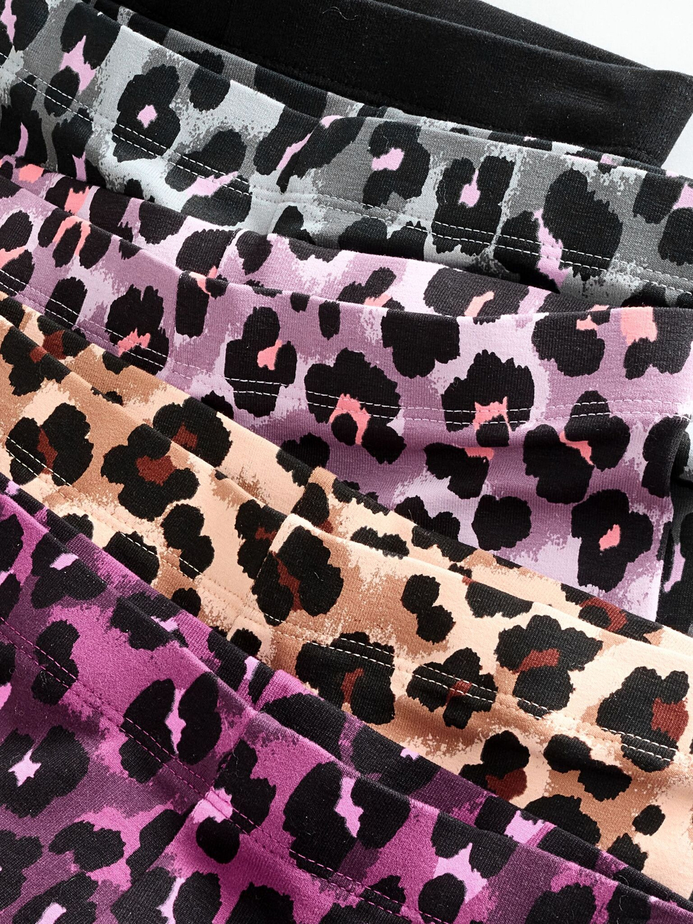 Легинсы для девочки Next E61-326, 5 шт., Бежевый, Черный, Розовый