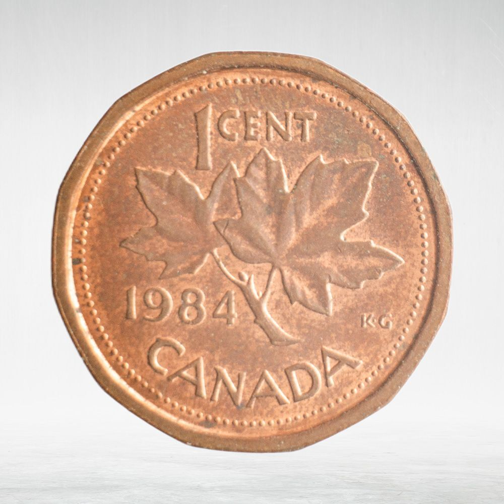 Canada, 1 Cent, 1984 – Elizabeth II (Second Portrait, 12-Sided Design), AU