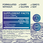 Nobi Nutrition, комплекс цитрата магния с оксидом магния, максимальное усвоение, 500 мг, 120 капсул
