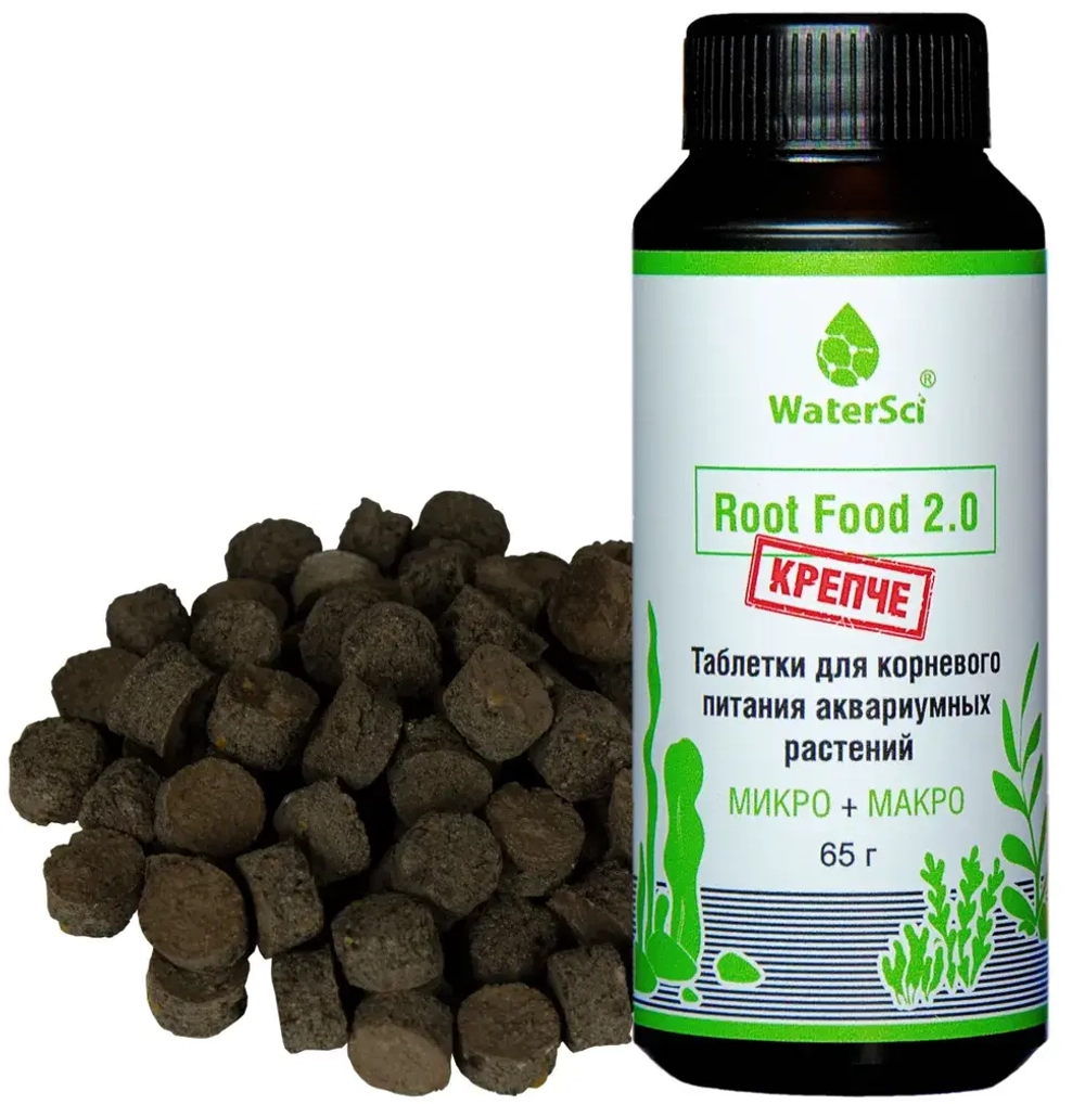 WaterSci Root Food 2.0 Таблетки для корневого питания аквариумных растений, 65 г