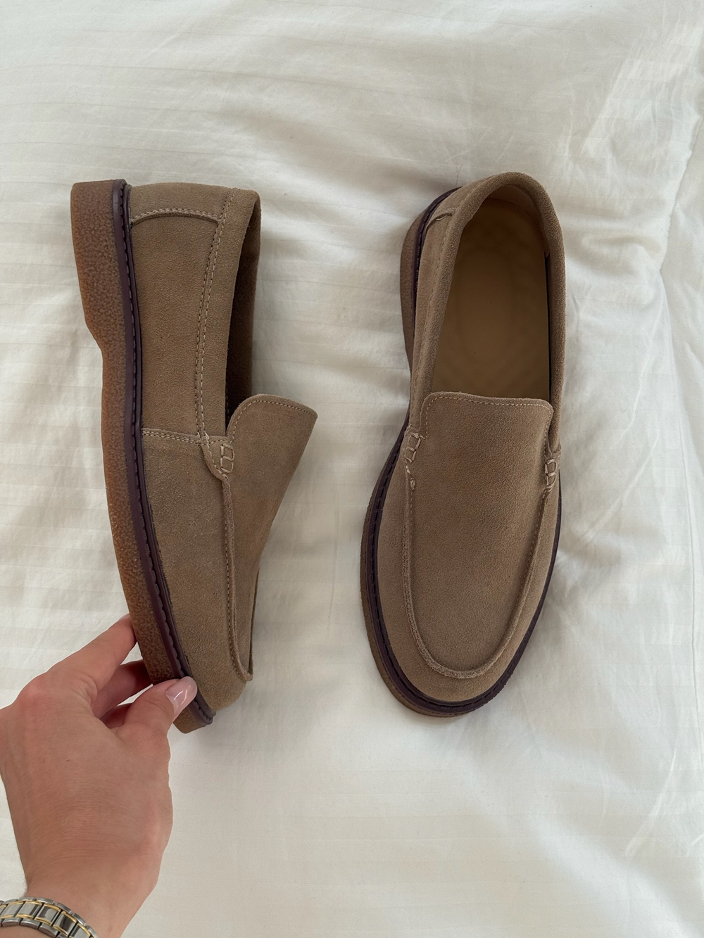 Лоферы из натуральной замши