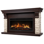 Каминокомплект: Очаг Electrolux EFP/P-3620LS, портал Michigan 42/40/36, камень молочный, шпон темный