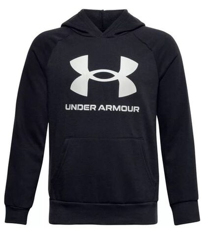 Кофта для мальчика теннисная Under Armour Rival Fleece Hoodie - black/onyx white