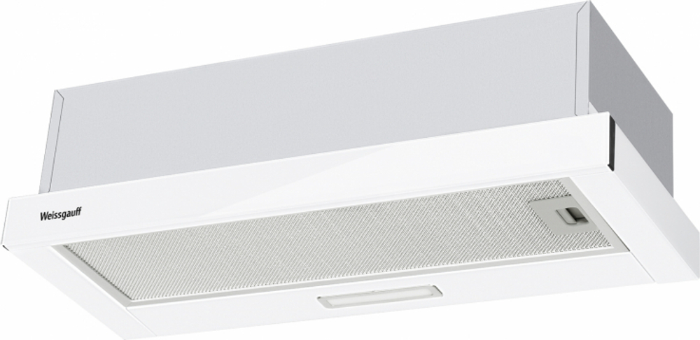 Вытяжка Weissgauff TEL 06 1M WH белый упр. кулисные переключатели (1 мотор)
