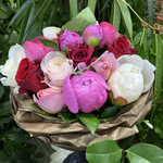 ♛ Пионы и розы — букет исключительных ароматных цветов Фея розы