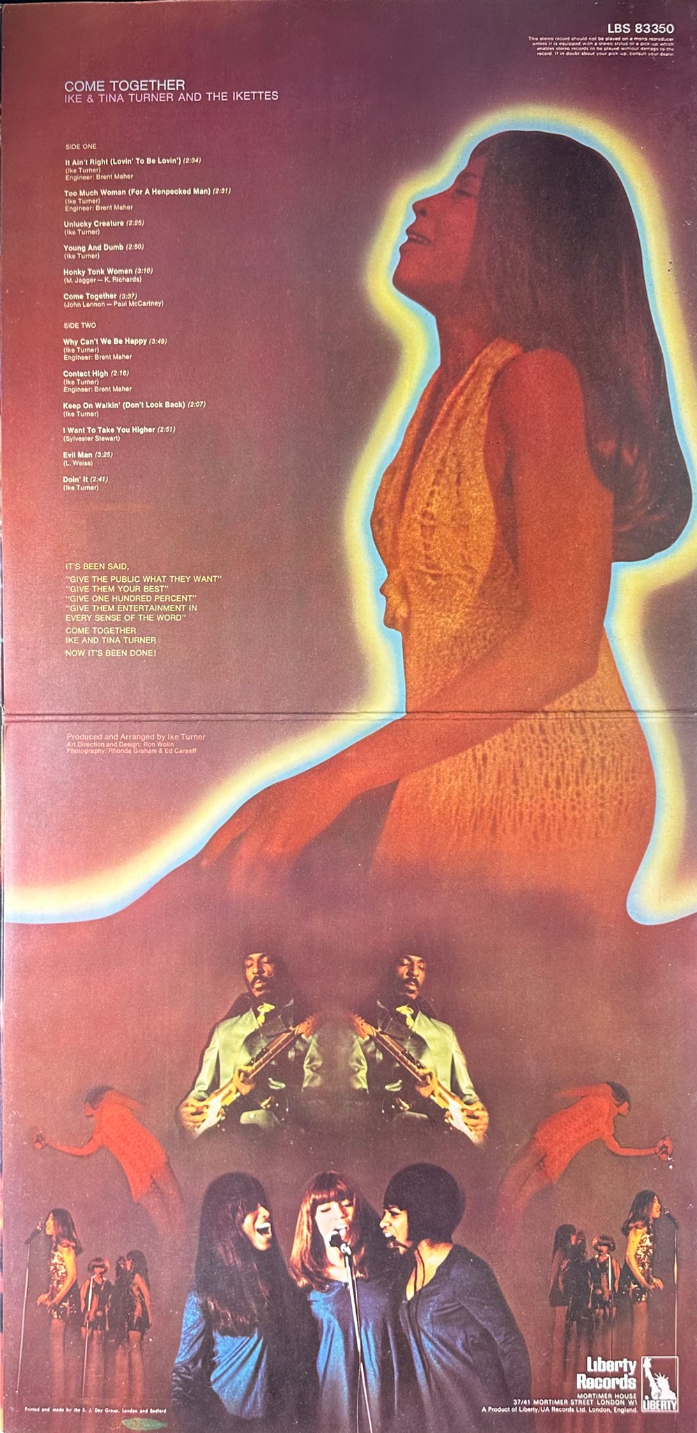 Ike & Tina Turner And The Ikettes ‎– Come Together (Англия 1970г.)