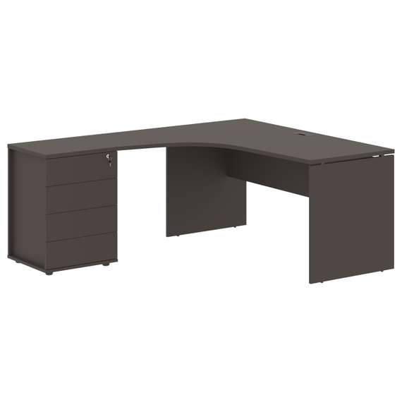 Стол эргономичный с тумбой EDCET 1518(L)  1560х1880х750 EDIS