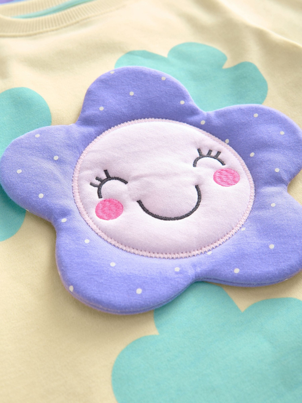 Пижама для девочки Next B51-447, 3 шт., Светло-желтый, Сиреневый