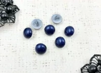 Пуговицы блузочные под жемчуг, на ножке, d 1,1 см, синий