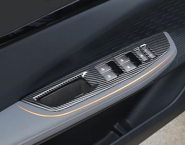 Накладки на кнопки стеклоподъёмников Changan Uni V 2021-2025 карбон