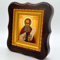 Пафнутий Боровский преподобный игумен. Икона на холсте.