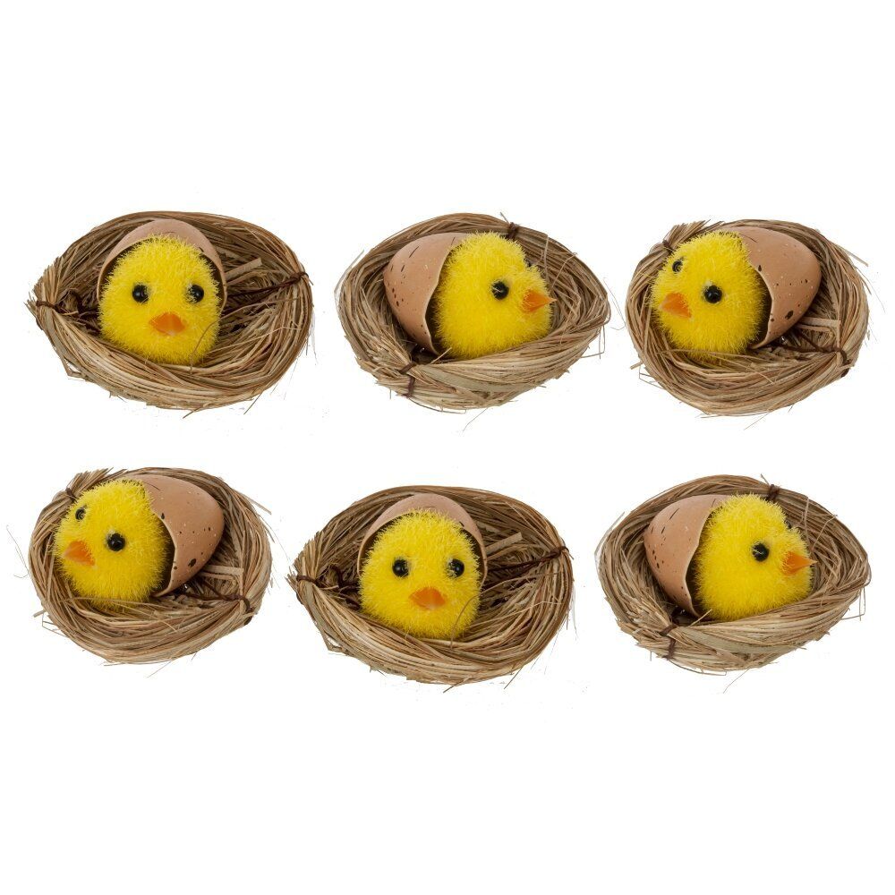 GAEM Набор из 6 изделий декоративных "Гнездо пасхальное" (6*5*4), L17 W11,5 H4 см