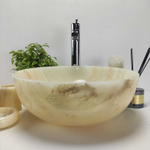 Раковина из оникса Bowl Yellow TinLip BO-60949 40*40*15