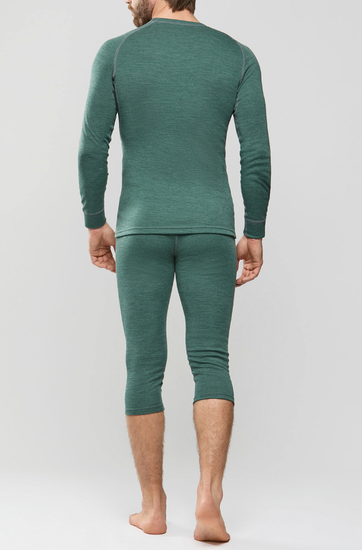 Термобелье мужское комплект Norveg  Sport Wool  30SWMSRU-092, зеленый меланж