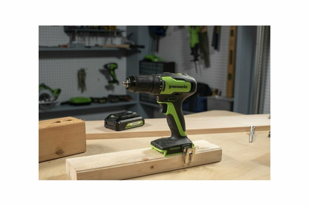 Дрель-шуруповерт аккумуляторная GREENWORKS GD24DD35 24В,35Hm,13мм,без АКБ и ЗУ (3704007)