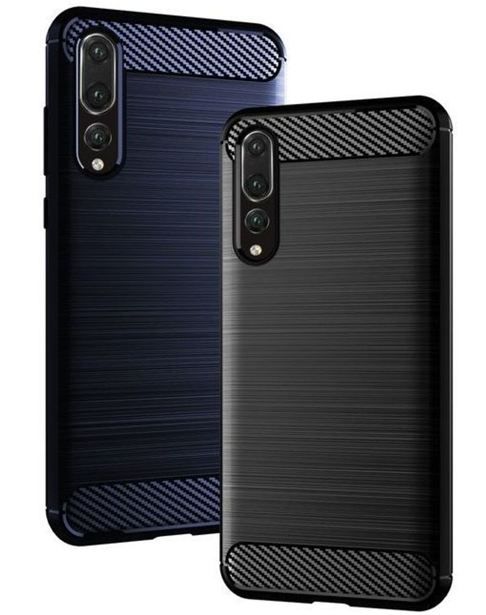 Чехол для Huawei P20 Pro цвет Blue (синий), серия Carbon от Caseport