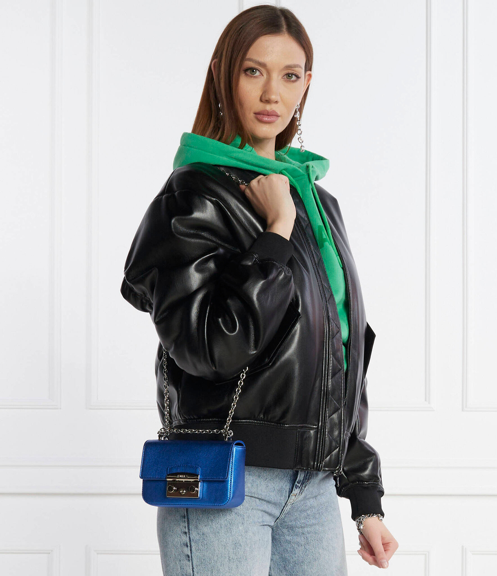 Кожаная сумка через плечо metropolis mini Furla - индиговой(WB00828 BX2658)