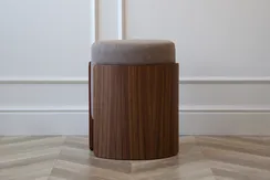 Пуф Lagom (капучино твид, орех)