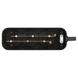 Колодка ЭРА KX-3-B 3 розетки без зазeмления черная