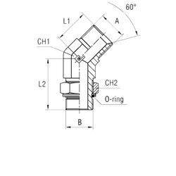 Штуцер FRG45 BSP 3/8 - BSP 3/8