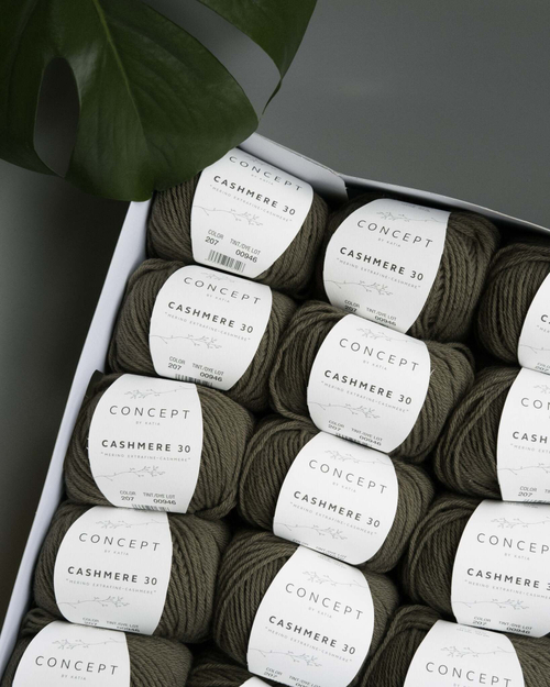 -30% Concept Cashmere 30 5x25g — green-brown