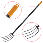 Вилы садовые цельнометаллические 22х30 см, ОБЩАЯ ДЛИНА 150 см, черенок сталь, RABBITEX (РАББИТЕКС) "LONG HANDLE", 700489