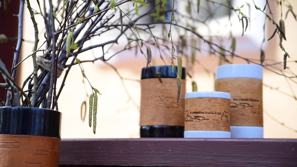 Малая фарфоровая пиала или миска для завтрака с берестой. Коллекция Чеховская или Мелиховская