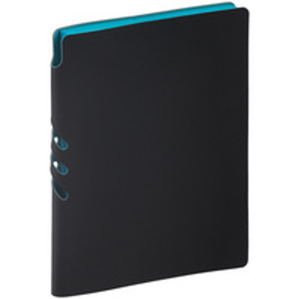 Ежедневник Flexpen Black, недатированный, черный с бирюзовым