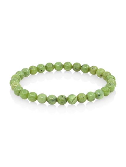 Браслет из камней серпентина фотография, вид спереди