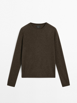 Massimo Dutti Свитер из 100% кашемира, темный хаки