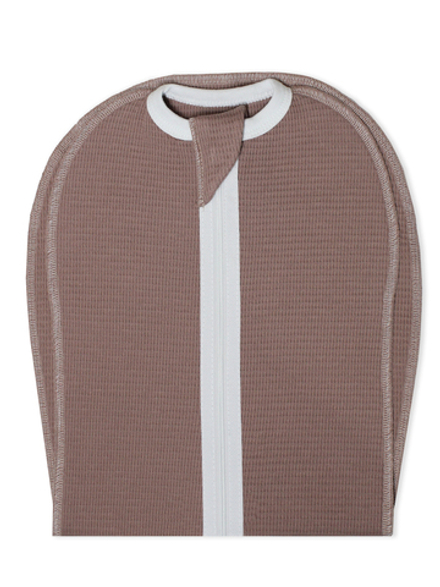 Пеленальный кокон на молнии Вафля Тауп Грей