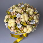 «Лимонад» - композиция из стабилизированных цветов и сухоцветов