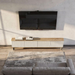 Тумба под телевизор на ножках ROYAL 5037 эко (Дуб Кантри-Черный)