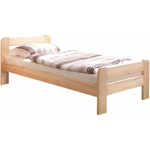 Кровать деревянная 90х200 односпальная Берт с основанием, из сосны, прозрачный лак