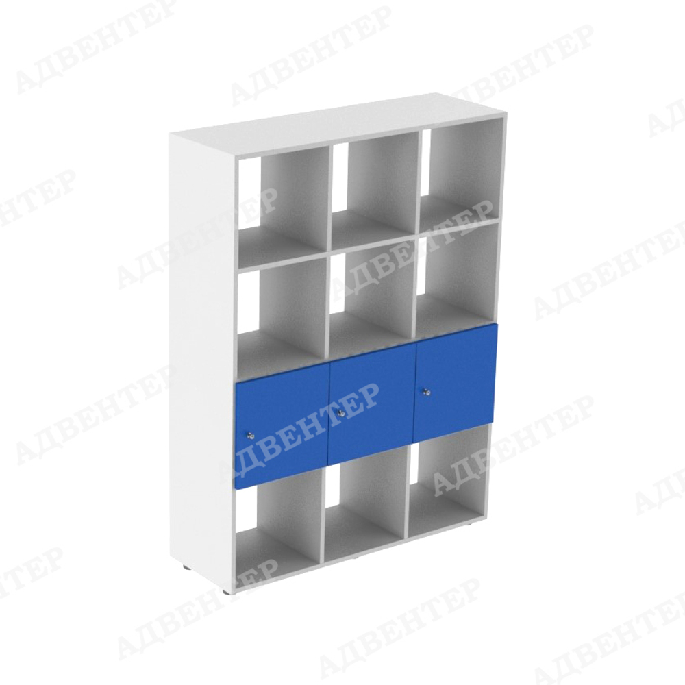 Стеллаж вертикальный 12 с дверцами