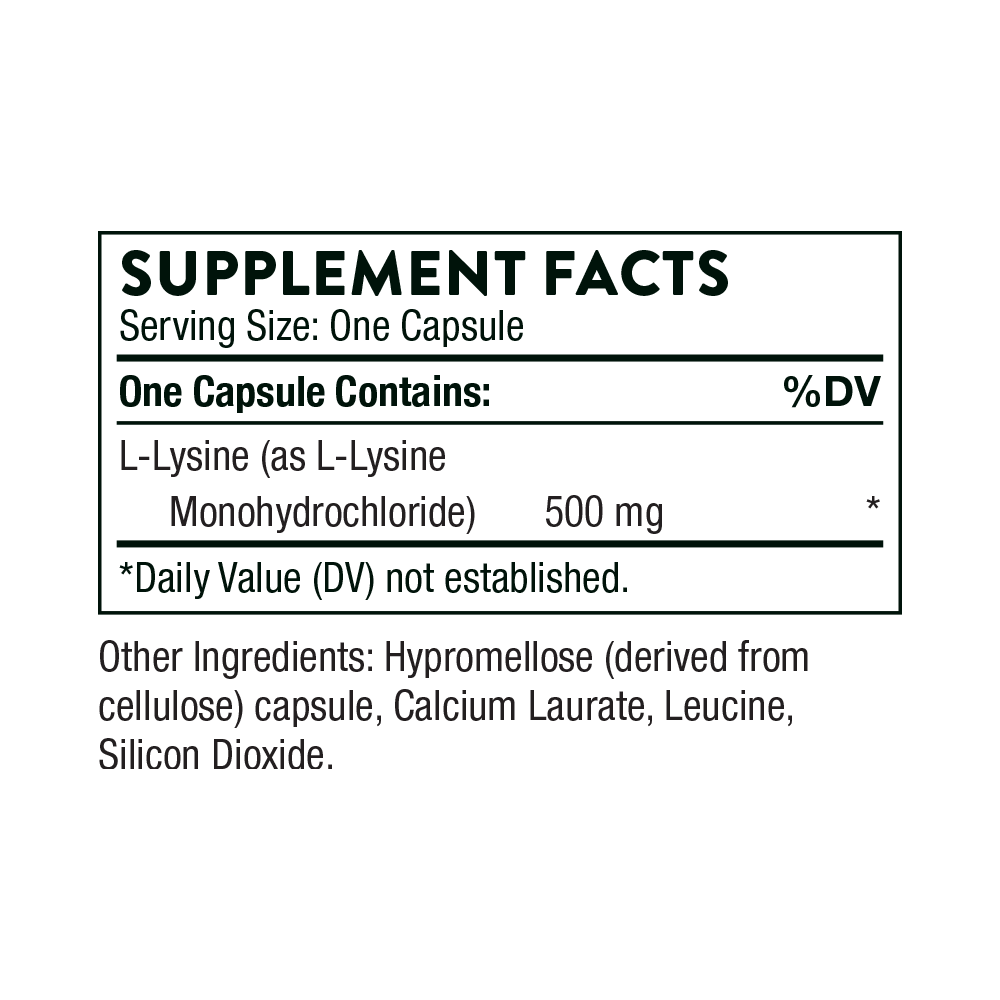 Thorne Lysine 500mg