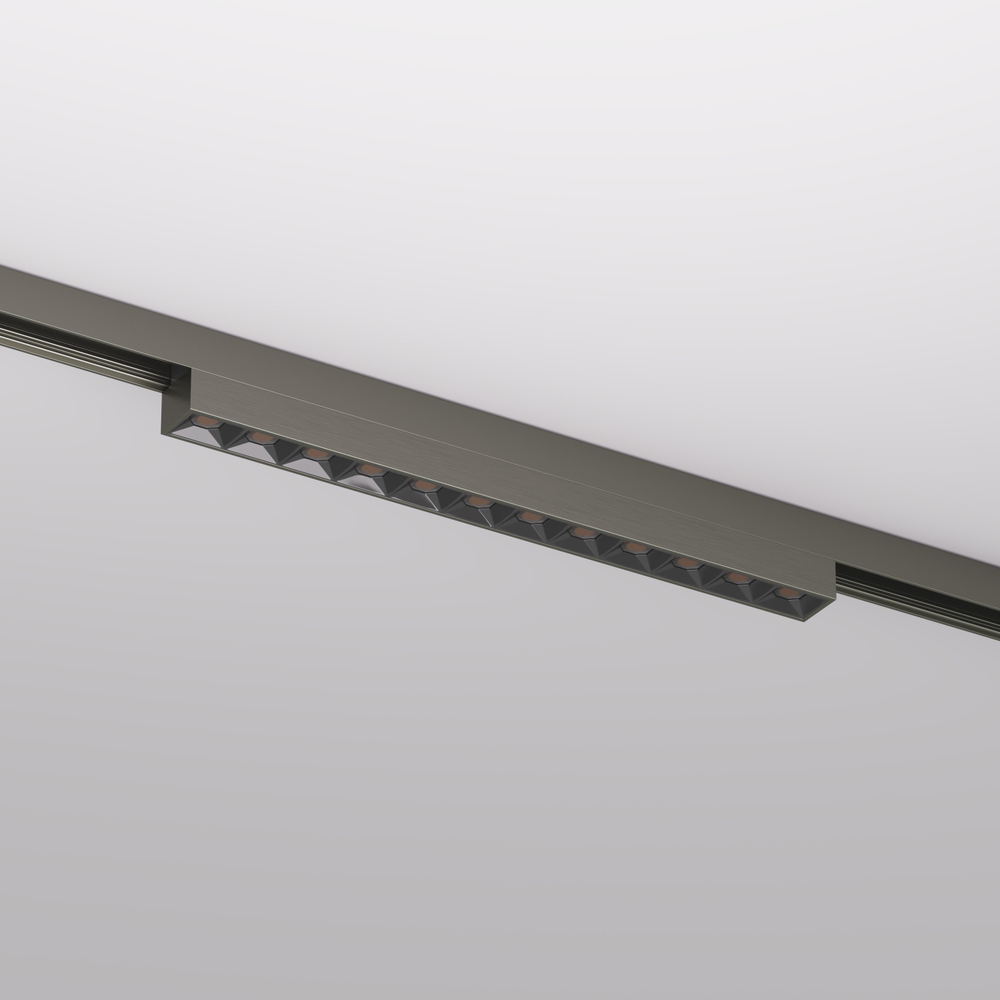 DK5771-DN Светильник для трека SHINE GRILL со светодиодом, L231*W19*H27, 48V DC, 10W, RA?90, 3000K, IP20, темный никель, алюминий