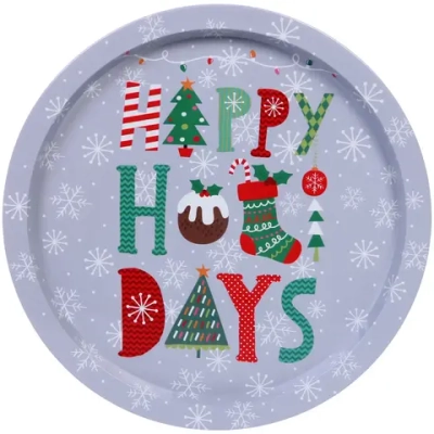 Поднос жестяной 32см «Счастливого Нового года»