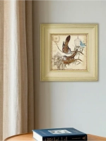 Картина интерьерная на холсте в раме "Птички" 30*30 см